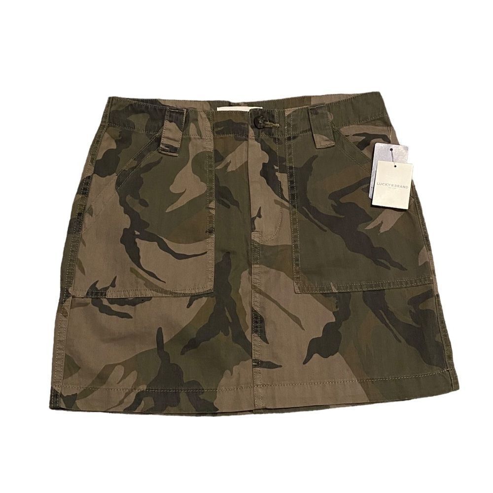 NWT Lucky Brand Camo Cargo Casual Streetwear Utility Y2K Mini Skirt